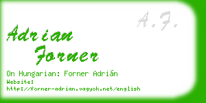 adrian forner business card