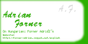 adrian forner business card